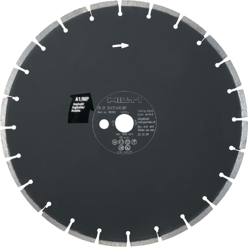 A1/MP диск за подово рязане (за асфалт) Висококачествен диск за подово рязане (20 – 35 HP) за машини за подово рязане, предназначен за рязане на асфалт