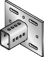 Основна плоча MIC-SH (за MI-120) Горещо поцинкована (HDG) основна плоча за закрепване на трегери MI-120 към стомана за приложения за тежки натоварвания