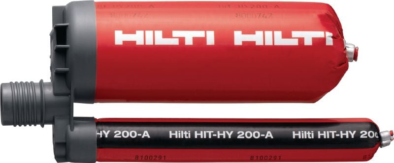 HIT-HY 200-A анкерна смола Хибриден строителен разтвор с най-високи експлоатационни показатели за тежко анкериране и връзки на арматура