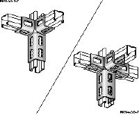 Съединител за канали MQV-3D-F Горещо поцинкован (HDG) съединител за канали за триизмерни структури