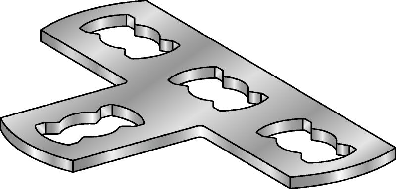 Конектор на основна плоча MQV-T-F Горещо поцинкован (HDG) конектор за плоска плоча, използван за съединяване на шини под прав ъгъл
