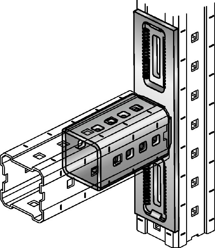 Конектор MIC-L Горещо поцинкован (HDG) конектор за закрепване на MI трегери перпендикулярно един на друг