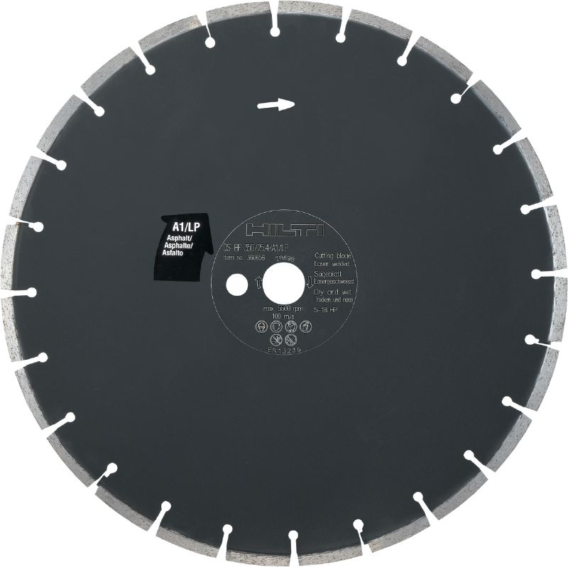 A1/LP диск за подово рязане (за асфалт) Висококачествен диск за подово рязане (5 – 18 HP) за машини за подово рязане, предназначен за рязане на асфалт