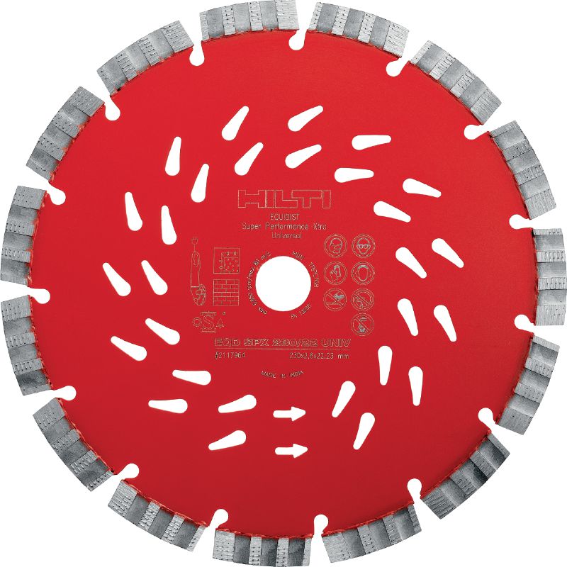 SPX универсален диамантен диск Превъзходно диамантено острие с технология Equidist за най-висококачествено рязане в различни основни материали