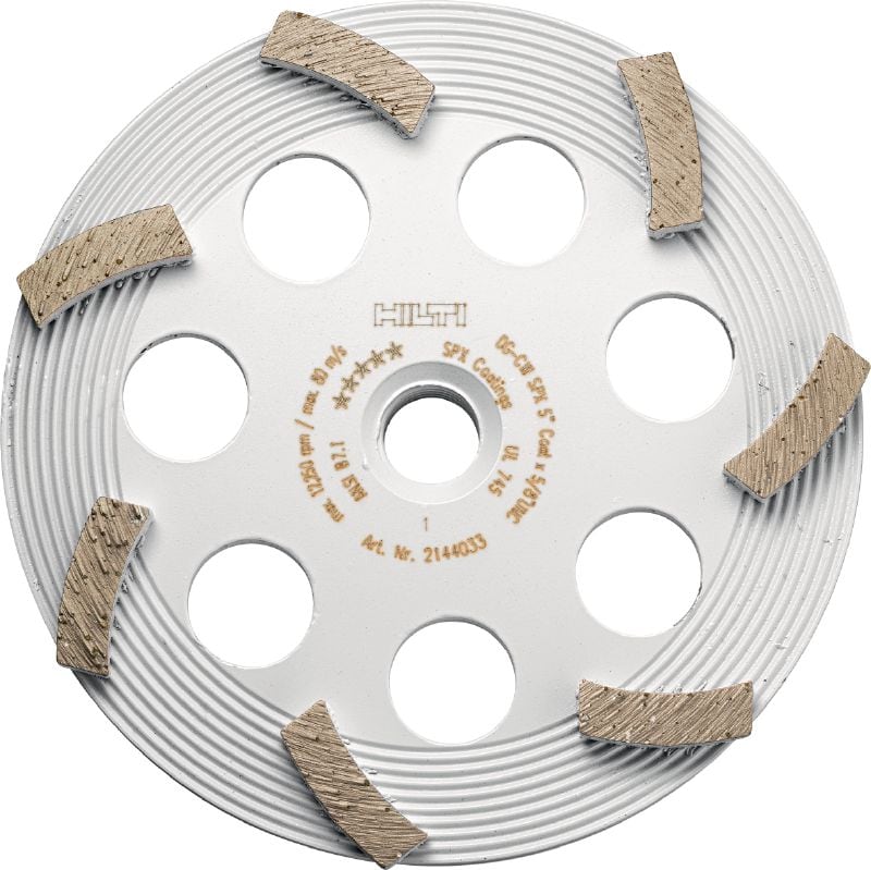 Диамантен чашков диск SPX за шлифоване за премахване на покритие (за DGH 150) Диамантен чашков диск за шлифоване с най-високи експлоатационни показатели за системата за диамантено шлифоване DG/DGH 150 – за отстраняване на тънки покрития като боя и лепило