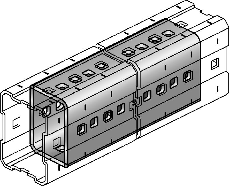 Конектор MIC-E Горещо поцинкован (HDG) конектор, използван за надлъжно свързване на трегери MI за дълъг обсег в приложения за тежки натоварвания