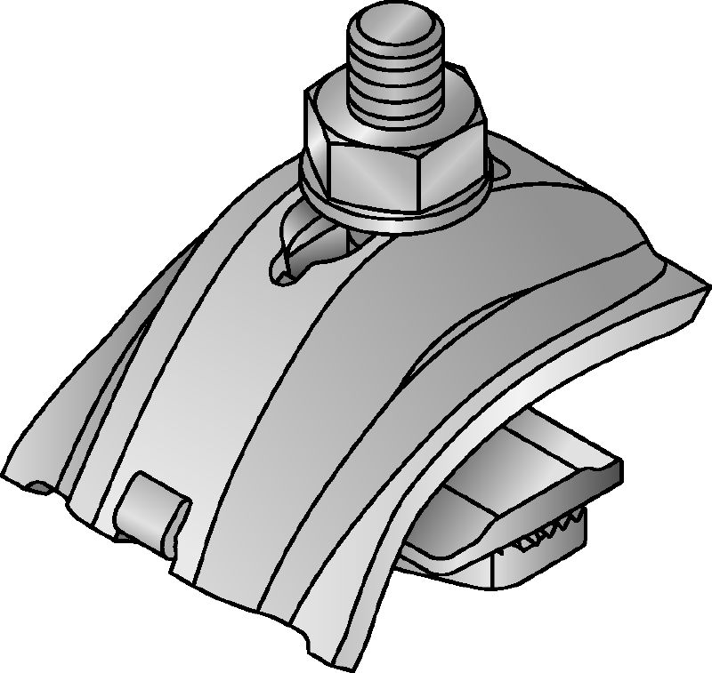 Скоба за греда MQT-U Галванизирана скоба за греда за свързване на отворената страна или гърба директно към инсталационни шини MQ/HS