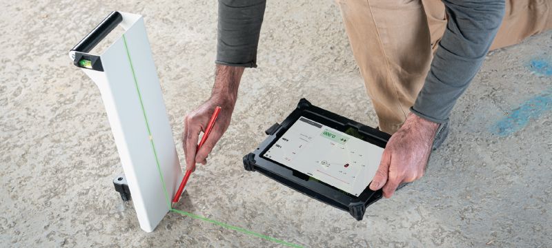 PMD 200 уред за трасиране на работна площадка Интуитивен лазерен уред за 2D трасиране за лесно маркиране на места на профили за гипсокартон и сложни геометрии в условия на закрито Приложения 1