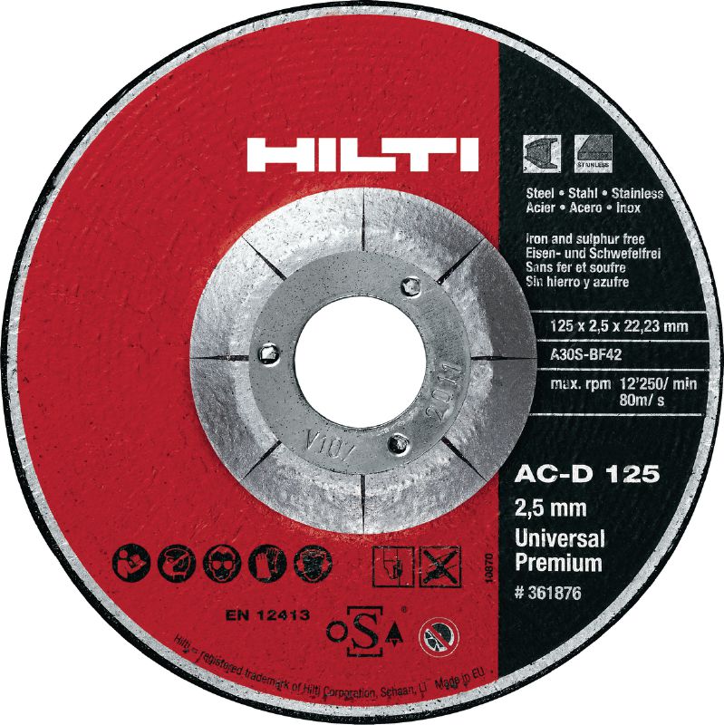 AC-D UP абразивен диск за рязане Стандартен диск за рязане за ъглошлайф за стомана и неръждаема стомана