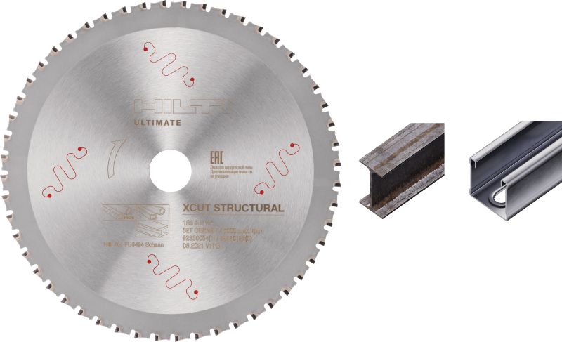 Диск за циркуляр за структурна и неръждаема стомана X-Cut Високопроизводителен диск за циркуляр с металокерамични зъби за по-бързо и дълготрайно рязане на структурна стомана, включително неръждаема стомана