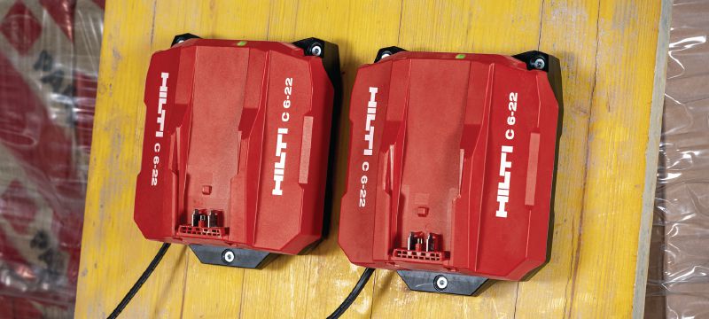 Бързо зарядно устройство Nuron C 6-22 Високоскоростно зарядно устройство за всички батерии Nuron на Hilti Приложения 1