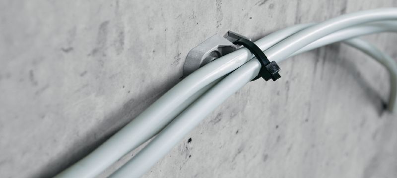 Държач за кабелна връзка X-ECT MX Пластмасов носач на кабелна връзка/кабелен канал за използване с магазинирани пирони Приложения 1