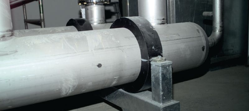 Скоба за тръба за хладилни инсталации MP-KF 170 Премиум изолираща тръбна скоба с висока плътност за хладилни приложения с тежки натоварвания Приложения 1