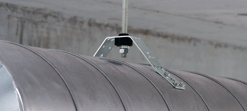 Вентилационна опора MVA-S Галванизирани окачвачи за въздуховод за закрепване на кръгли въздуховоди със звукоизолация Приложения 1
