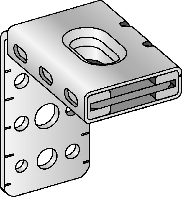 Вентилационна опора MVA-LC Галванизирана скоба за въздуховод за закрепване или окачване на вентилационни въздуховоди