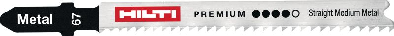 Биметални ножчета за прободен трион за метал Биметални ножчета за прободен трион за рязане на профили и ламарина с дебелина 2,5–6 mm (1/8  – 1/4 )