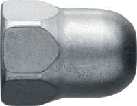 DN глуха гайка Глуха гайка от въглеродна стомана за използване с клинови дюбели HST3 за създаване на по-атрактивен завършек и скриване на остра резба