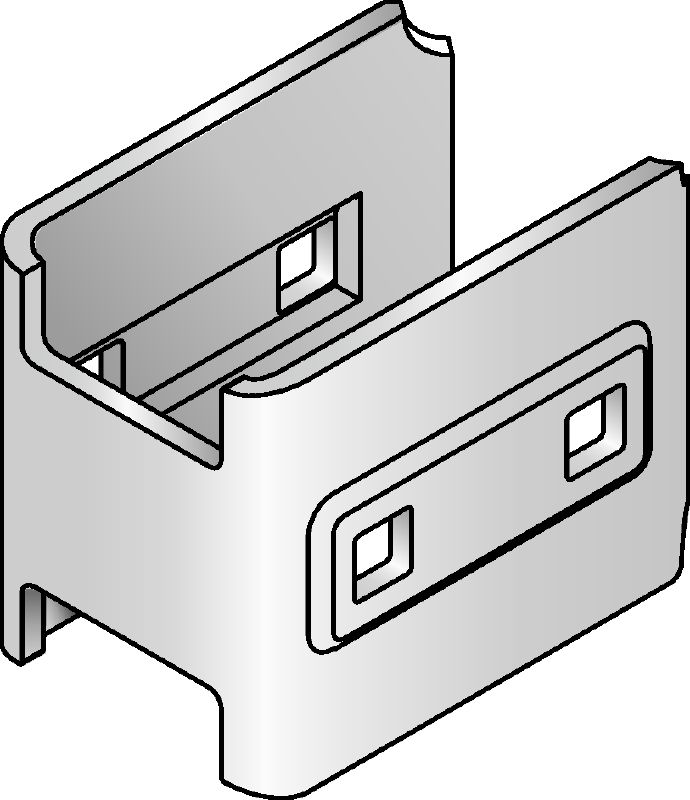 Конектор MIQC-SC Горещо поцинкован (HDG) конектор, използван с основни плочи MIQ за свободно позициониране на трегера